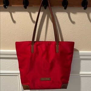 Dooney & Bourke Red Nylon Tote Bag